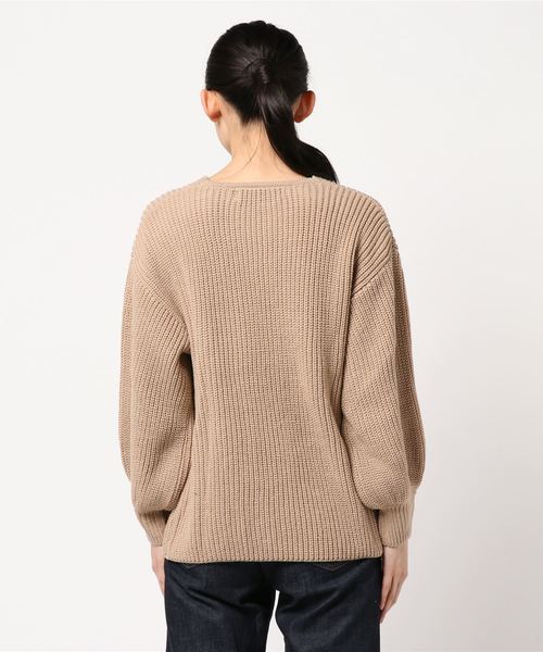 N.(N. Natural Beauty Basic)(エヌエヌナチュラルビューティーベーシック)の「アゼゆったりニット(ニット/セーター・レディース・ブラック/ベージュ/ブルー/カーキ・MEDIUM)」の22枚目の写真