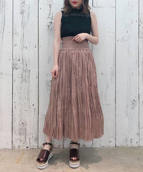 one after another NICE CLAUP（ワンアフターアナザーナイスクラップ）の「プチハイ総レーストップス（タンクトップ・レディース・オフホワイト/ベージュ/ブラック・FREE）」の8枚目の写真