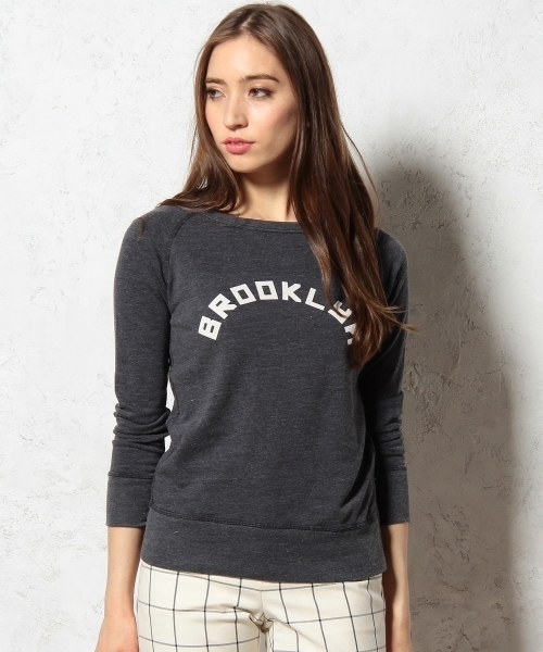 green label relaxing（グリーンレーベルリラクシング）の「GC USA ガーゼ ウラケ プリント POスウェット（スウェット・レディース・オフホワイト/グレー/ネイビー・フリー）」の19枚目の写真