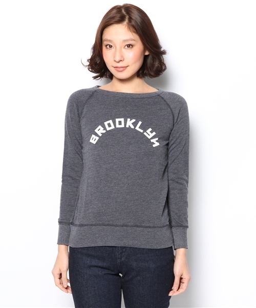 green label relaxing（グリーンレーベルリラクシング）の「GC USA ガーゼ ウラケ プリント POスウェット（スウェット・レディース・オフホワイト/グレー/ネイビー・フリー）」の4枚目の写真