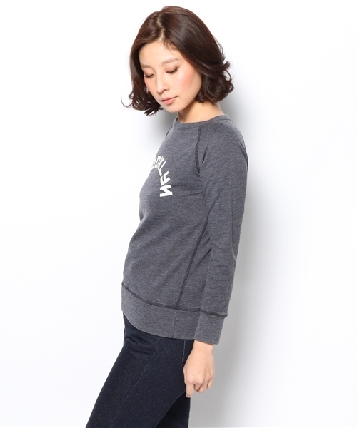 green label relaxing（グリーンレーベルリラクシング）の「GC USA ガーゼ ウラケ プリント POスウェット（スウェット・レディース・オフホワイト/グレー/ネイビー・フリー）」の5枚目の写真