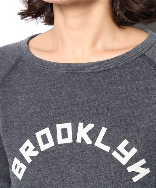 green label relaxing（グリーンレーベルリラクシング）の「GC USA ガーゼ ウラケ プリント POスウェット（スウェット・レディース・オフホワイト/グレー/ネイビー・フリー）」の7枚目の写真