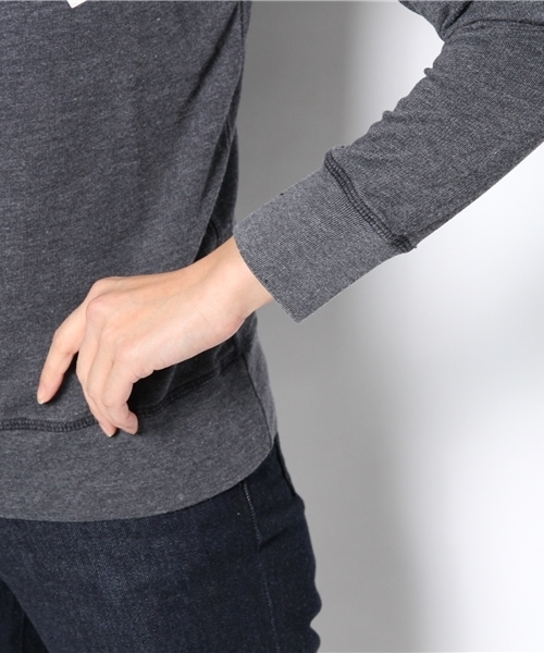 green label relaxing（グリーンレーベルリラクシング）の「GC USA ガーゼ ウラケ プリント POスウェット（スウェット・レディース・オフホワイト/グレー/ネイビー・フリー）」の8枚目の写真