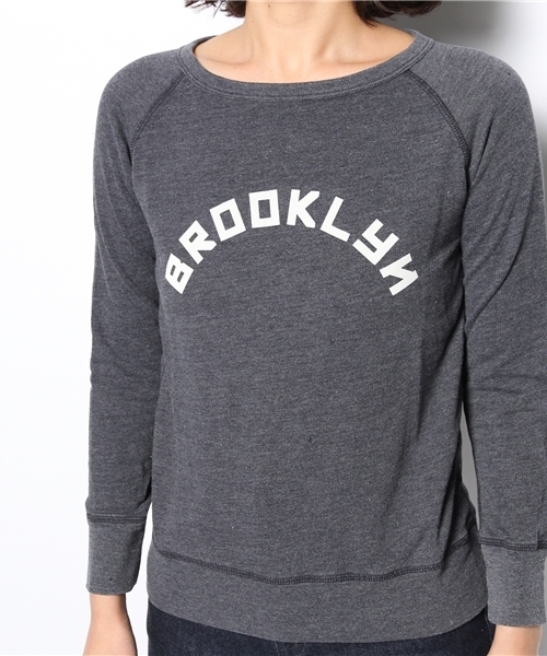 green label relaxing（グリーンレーベルリラクシング）の「GC USA ガーゼ ウラケ プリント POスウェット（スウェット・レディース・オフホワイト/グレー/ネイビー・フリー）」の9枚目の写真