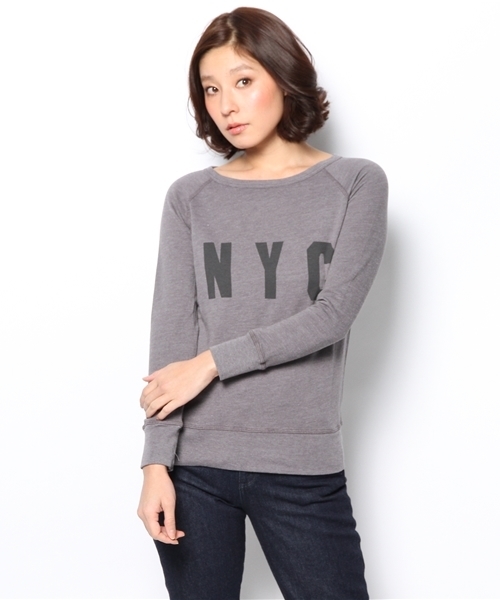 green label relaxing（グリーンレーベルリラクシング）の「GC USA ガーゼ ウラケ プリント POスウェット（スウェット・レディース・オフホワイト/グレー/ネイビー・フリー）」の16枚目の写真