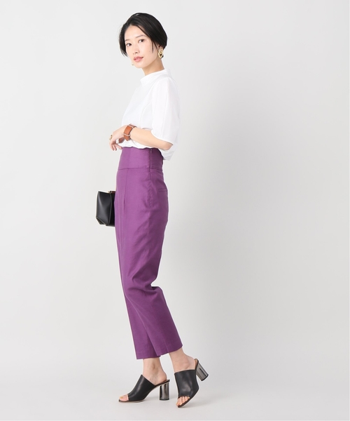 VERMEIL par iena(ヴェルメイユパーイエナ)の「麻混 バックリボンパンツ◆(その他パンツ・レディース・ベージュ/ネイビー/パープル・40/38)」の22枚目の写真