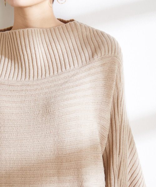 Chaco closet（チャコ クローゼット）の「リラクシングドルマンスリーブリブニットプルオーバー（ニット/セーター・レディース・ブラック/ベージュ/パープル/グレー/オフホワイト/ピンク・FREE）」の13枚目の写真