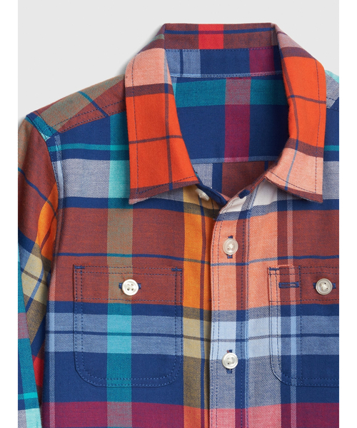 GAP（ギャップ）の「チェック長袖シャツ (幼児)（シャツ/ブラウス・キッズ・イエロー/オレンジ/グリーン/グリーン系その他・18-24M/3 YRS/12-18M/2 YRS/4 YRS/5 YRS）」の6枚目の写真