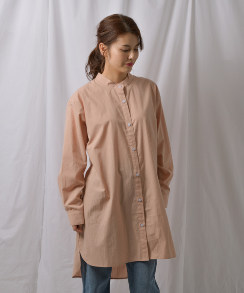 Ambre Neige（アンブルネージュ）の「バンドカラーシャツ【WEB/EC限定商品】（シャツ/ブラウス・レディース・ベージュ/オフホワイト/スモークピンク・FREE）」の5枚目の写真