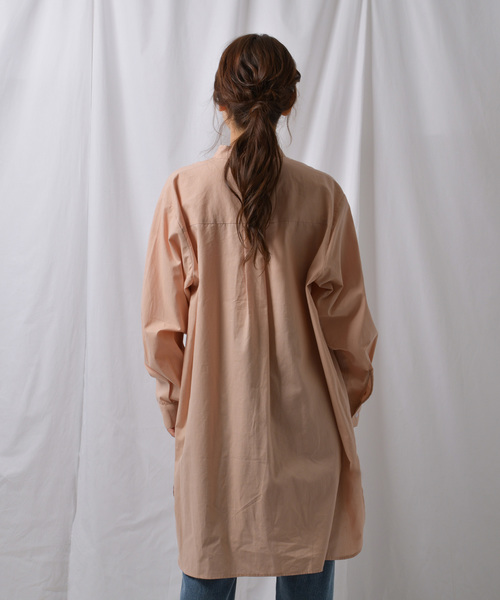 Ambre Neige（アンブルネージュ）の「バンドカラーシャツ【WEB/EC限定商品】（シャツ/ブラウス・レディース・ベージュ/オフホワイト/スモークピンク・FREE）」の8枚目の写真