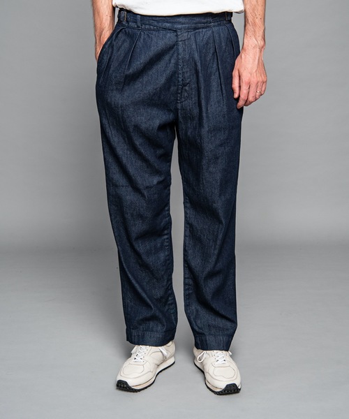 MR.OLIVE（ミスターオリーブ）の「8oz UNEVENNESS ライト デニム / グルカ ワイド パンツ（その他パンツ・メンズ・インディゴブルー/ナチュラル・SMALL/MEDIUM/LARGE）」の2枚目の写真