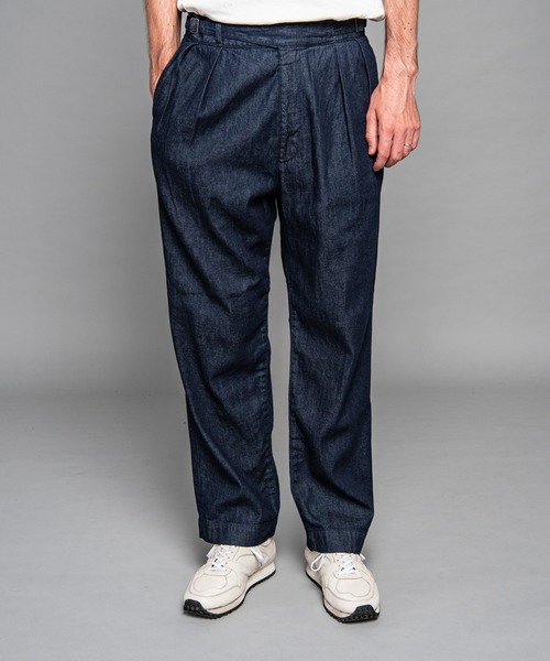 MR.OLIVE（ミスターオリーブ）の「8oz UNEVENNESS ライト デニム / グルカ ワイド パンツ（その他パンツ・メンズ・インディゴブルー/ナチュラル・SMALL/MEDIUM/LARGE）」の3枚目の写真