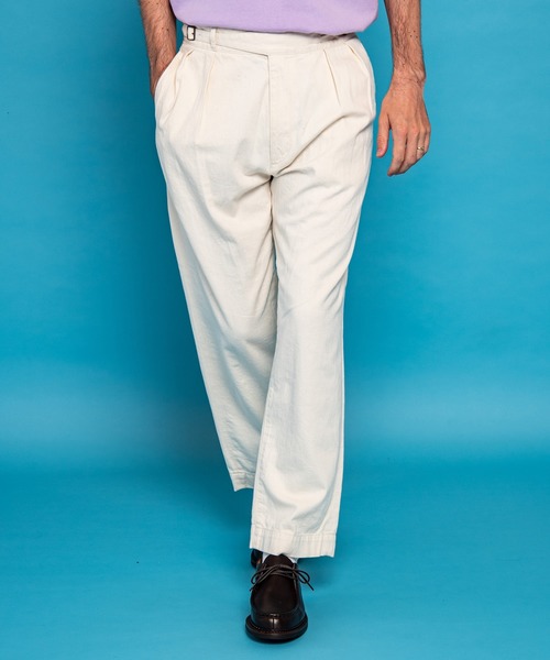 MR.OLIVE（ミスターオリーブ）の「8oz UNEVENNESS ライト デニム / グルカ ワイド パンツ（その他パンツ・メンズ・インディゴブルー/ナチュラル・SMALL/MEDIUM/LARGE）」の5枚目の写真