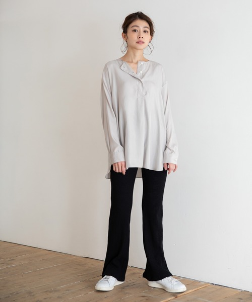 Munich(ミューニック)の「ストレッチスラブリブ スリットレギンス【セットアップ可】(その他パンツ・レディース・ブラック/カーキ/アイボリー・FREE)」の18枚目の写真