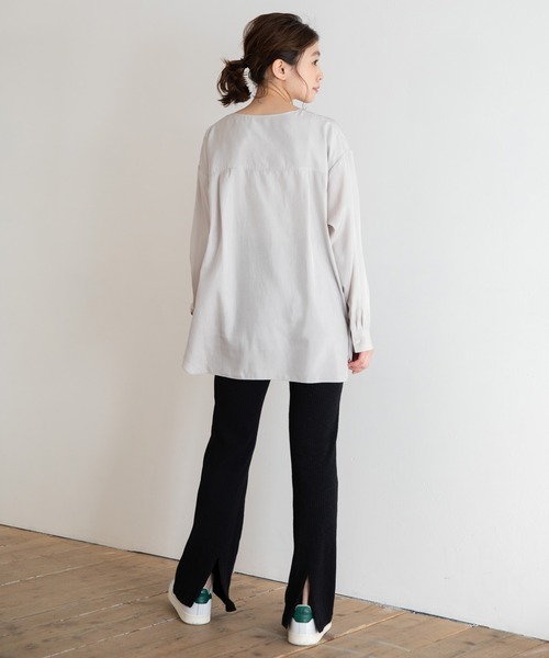 Munich(ミューニック)の「ストレッチスラブリブ スリットレギンス【セットアップ可】(その他パンツ・レディース・ブラック/カーキ/アイボリー・FREE)」の11枚目の写真