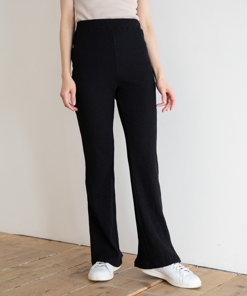 Munich(ミューニック)の「ストレッチスラブリブ スリットレギンス【セットアップ可】(その他パンツ・レディース・ブラック/カーキ/アイボリー・FREE)」の8枚目の写真