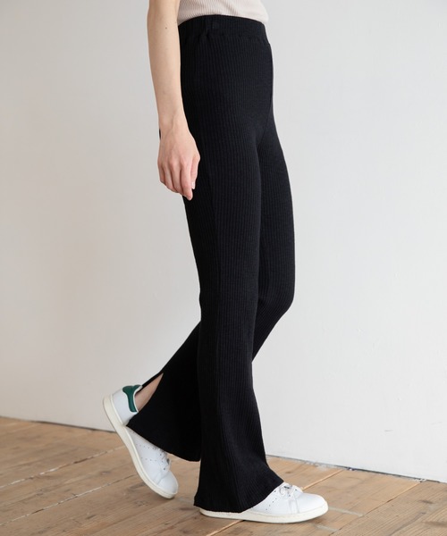 Munich(ミューニック)の「ストレッチスラブリブ スリットレギンス【セットアップ可】(その他パンツ・レディース・ブラック/カーキ/アイボリー・FREE)」の15枚目の写真