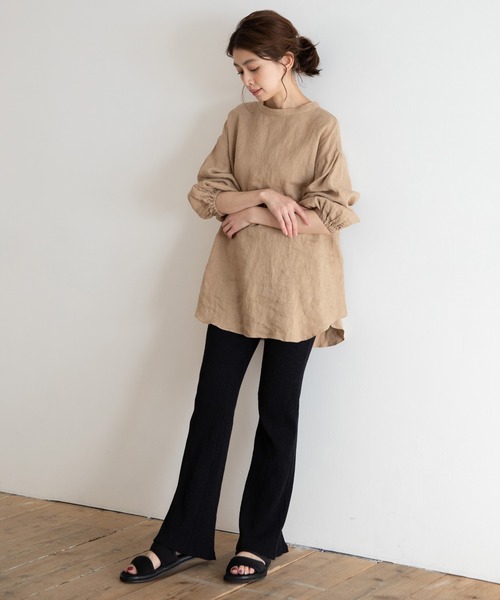 Munich(ミューニック)の「ストレッチスラブリブ スリットレギンス【セットアップ可】(その他パンツ・レディース・ブラック/カーキ/アイボリー・FREE)」の9枚目の写真