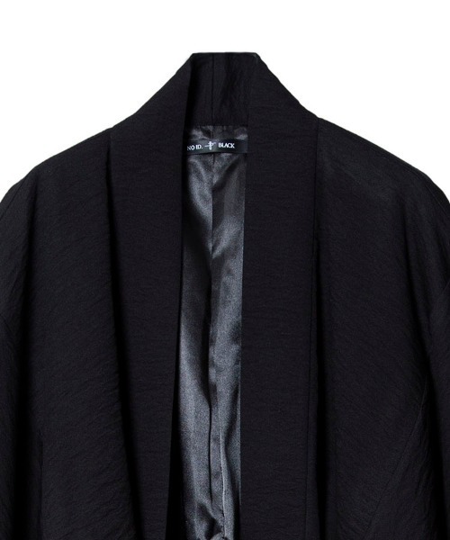 NO ID.(ノーアイディ)の「mcg2563-ワイドスリーブガウン(カーディガン/ボレロ・メンズ・ブラック/グレー・ONE SIZE)」の8枚目の写真