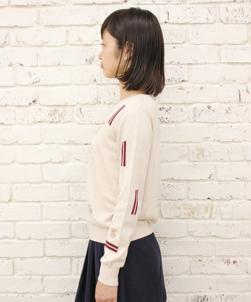 Kastane（カスタネ）の「【Kastane】インターシャプルオーバー（ニット/セーター・レディース・ベージュ/ネイビー・FREE）」の4枚目の写真