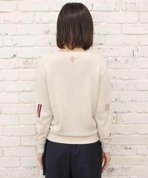 Kastane（カスタネ）の「【Kastane】インターシャプルオーバー（ニット/セーター・レディース・ベージュ/ネイビー・FREE）」の5枚目の写真