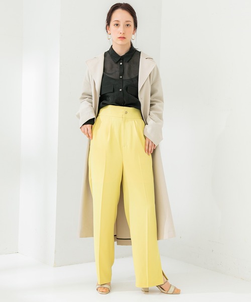 STUDIOUS（ステュディオス）の「【STUDIOUS】バックタックシングルコート（トレンチコート・レディース・ベージュ/ネイビー/ピンク・1/2）」の15枚目の写真