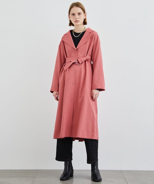 STUDIOUS（ステュディオス）の「【STUDIOUS】バックタックシングルコート（トレンチコート・レディース・ベージュ/ネイビー/ピンク・1/2）」の17枚目の写真