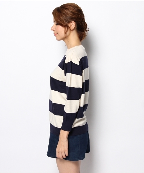 Kastane（カスタネ）の「【Kastane】ボーダープルオーバー（ニット/セーター・レディース・レッド/ネイビー/キャメル・FREE）」の5枚目の写真