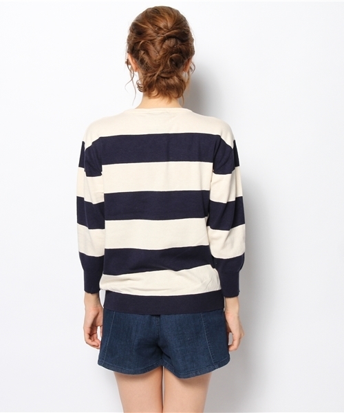 Kastane（カスタネ）の「【Kastane】ボーダープルオーバー（ニット/セーター・レディース・レッド/ネイビー/キャメル・FREE）」の6枚目の写真