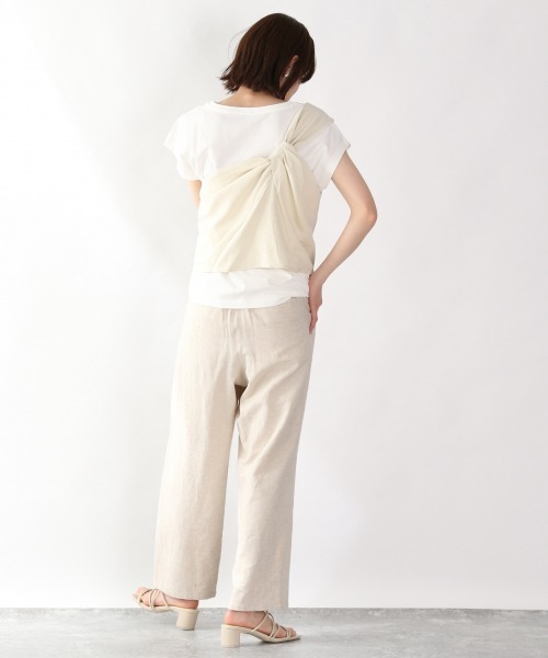 LOWRYS FARM（ローリーズファーム）の「【セットアイテム】アシメ２Ｐプルオーバー　881223（Tシャツ/カットソー・レディース・チャコールグレー/ライトグレー/ブラウン/イエロー・FREE）」の6枚目の写真