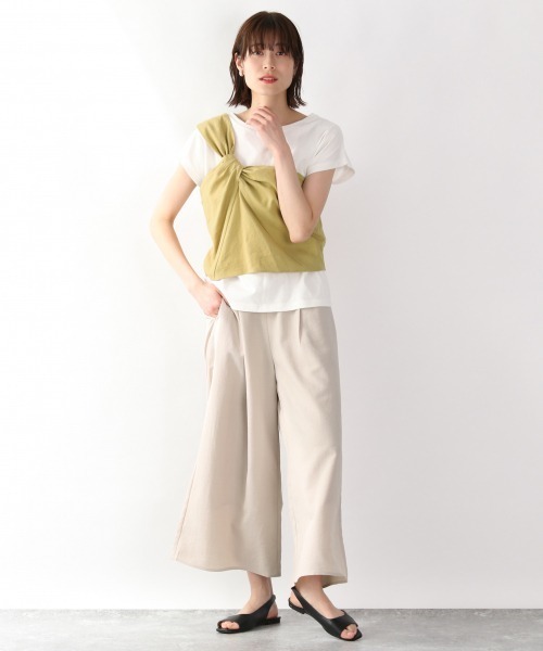 LOWRYS FARM（ローリーズファーム）の「【セットアイテム】アシメ２Ｐプルオーバー　881223（Tシャツ/カットソー・レディース・チャコールグレー/ライトグレー/ブラウン/イエロー・FREE）」の11枚目の写真