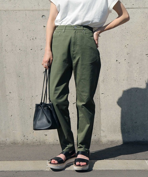 Chillfar(チルファー)の「ハイウエストストレッチ バルーン ツイル/デニムパンツ(デニムパンツ・レディース・ホワイト/サックスブルー/ブルー/ワンウォッシュ/ブラック/グレー/ベージュ/ブラウン/カーキ/ブラック系・SMALL/MEDIUM/LARGE/X-LARGE)」の7枚目の写真