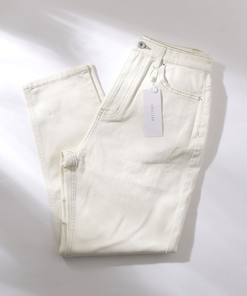 Chillfar(チルファー)の「ハイウエストストレッチ バルーン ツイル/デニムパンツ(デニムパンツ・レディース・ホワイト/サックスブルー/ブルー/ワンウォッシュ/ブラック/グレー/ベージュ/ブラウン/カーキ/ブラック系・SMALL/MEDIUM/LARGE/X-LARGE)」の20枚目の写真