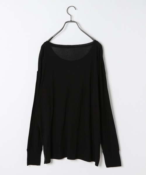 BAYFLOW（ベイフロー）の「シアーロングＴシャツ（Tシャツ/カットソー・レディース・ブラック/ライトグリーン・FREE）」の4枚目の写真