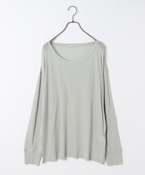 BAYFLOW（ベイフロー）の「シアーロングＴシャツ（Tシャツ/カットソー・レディース・ブラック/ライトグリーン・FREE）」の14枚目の写真