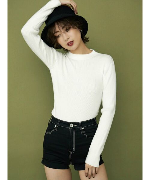 GYDA(ジェイダ)の「ワンウォッシュH/Wデニムショーパン(デニムパンツ・レディース・ブラック/インディゴブルー・SMALL/MEDIUM/X-SMALL)」の10枚目の写真