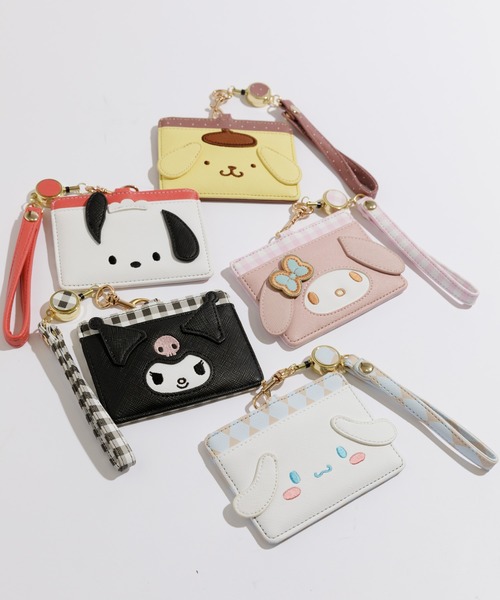 サンリオ】キャラクターフェイスリール付きパスケース（パスケース