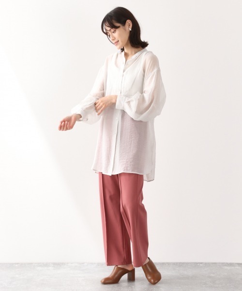 LOWRYS FARM(ローリーズファーム)の「シアードレスシャツLS 892642(シャツ/ブラウス・レディース・ブラック/ダークブラウン/アイボリー・FREE)」の6枚目の写真