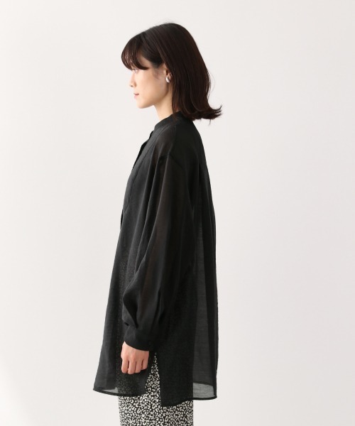 LOWRYS FARM(ローリーズファーム)の「シアードレスシャツLS 892642(シャツ/ブラウス・レディース・ブラック/ダークブラウン/アイボリー・FREE)」の16枚目の写真