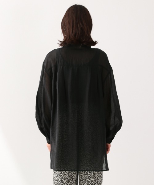 LOWRYS FARM(ローリーズファーム)の「シアードレスシャツLS 892642(シャツ/ブラウス・レディース・ブラック/ダークブラウン/アイボリー・FREE)」の14枚目の写真