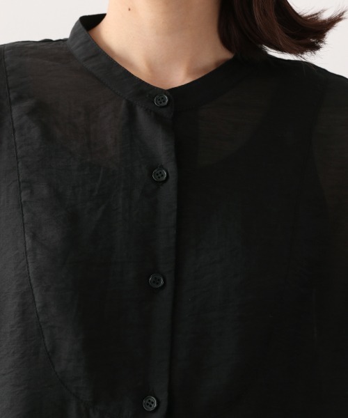 LOWRYS FARM(ローリーズファーム)の「シアードレスシャツLS 892642(シャツ/ブラウス・レディース・ブラック/ダークブラウン/アイボリー・FREE)」の8枚目の写真