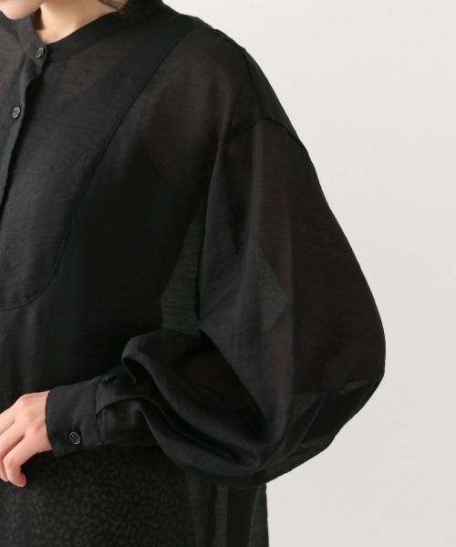 LOWRYS FARM(ローリーズファーム)の「シアードレスシャツLS 892642(シャツ/ブラウス・レディース・ブラック/ダークブラウン/アイボリー・FREE)」の13枚目の写真