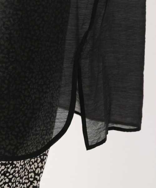 LOWRYS FARM(ローリーズファーム)の「シアードレスシャツLS 892642(シャツ/ブラウス・レディース・ブラック/ダークブラウン/アイボリー・FREE)」の12枚目の写真