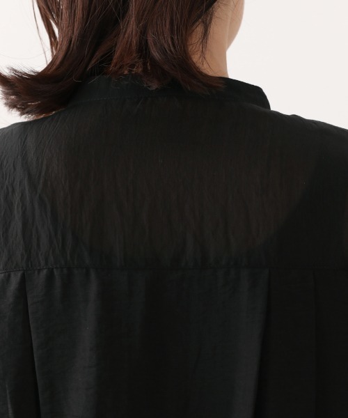 LOWRYS FARM(ローリーズファーム)の「シアードレスシャツLS 892642(シャツ/ブラウス・レディース・ブラック/ダークブラウン/アイボリー・FREE)」の5枚目の写真