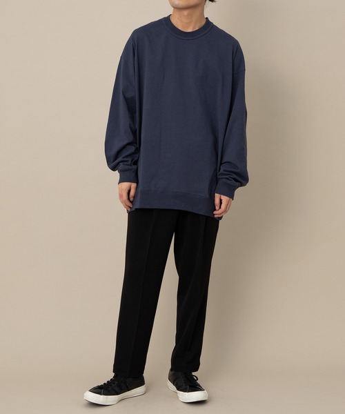 ADAM ET ROPE'（アダムエロペ）の「度詰めスウェット リラックスシルエットロンT（Tシャツ/カットソー・メンズ・ホワイト/ネイビー/カーキ・M/L）」の16枚目の写真