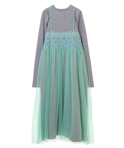 Candy Stripper（キャンディストリッパー）の「LINGERIE LAYERED ドレス（ワンピース・レディース・ヘザーグレー/アイボリー/ブラック・2）」の8枚目の写真