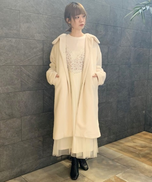 Candy Stripper（キャンディストリッパー）の「LINGERIE LAYERED ドレス（ワンピース・レディース・ヘザーグレー/アイボリー/ブラック・2）」の15枚目の写真