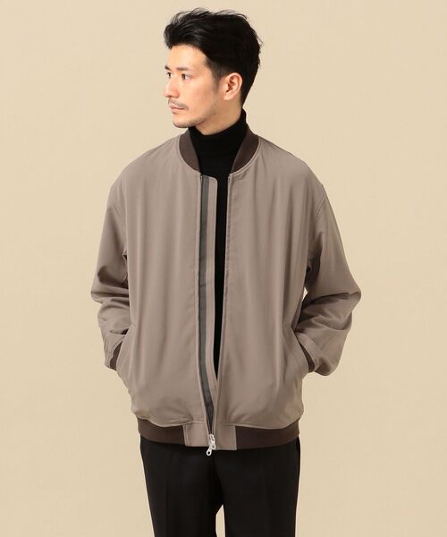 SHIPS(シップス)の「SHIPS: ハイカウント 2WAY ストレッチ リブ ブルゾン(ブルゾン・メンズ・カーキ/ブラック/グリーン・X-LARGE/MEDIUM/SMALL/LARGE)」の3枚目の写真