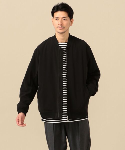 SHIPS(シップス)の「SHIPS: ハイカウント 2WAY ストレッチ リブ ブルゾン(ブルゾン・メンズ・カーキ/ブラック/グリーン・X-LARGE/MEDIUM/SMALL/LARGE)」の2枚目の写真