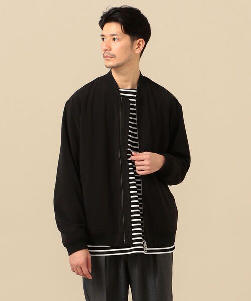 SHIPS(シップス)の「SHIPS: ハイカウント 2WAY ストレッチ リブ ブルゾン(ブルゾン・メンズ・カーキ/ブラック/グリーン・X-LARGE/MEDIUM/SMALL/LARGE)」の4枚目の写真